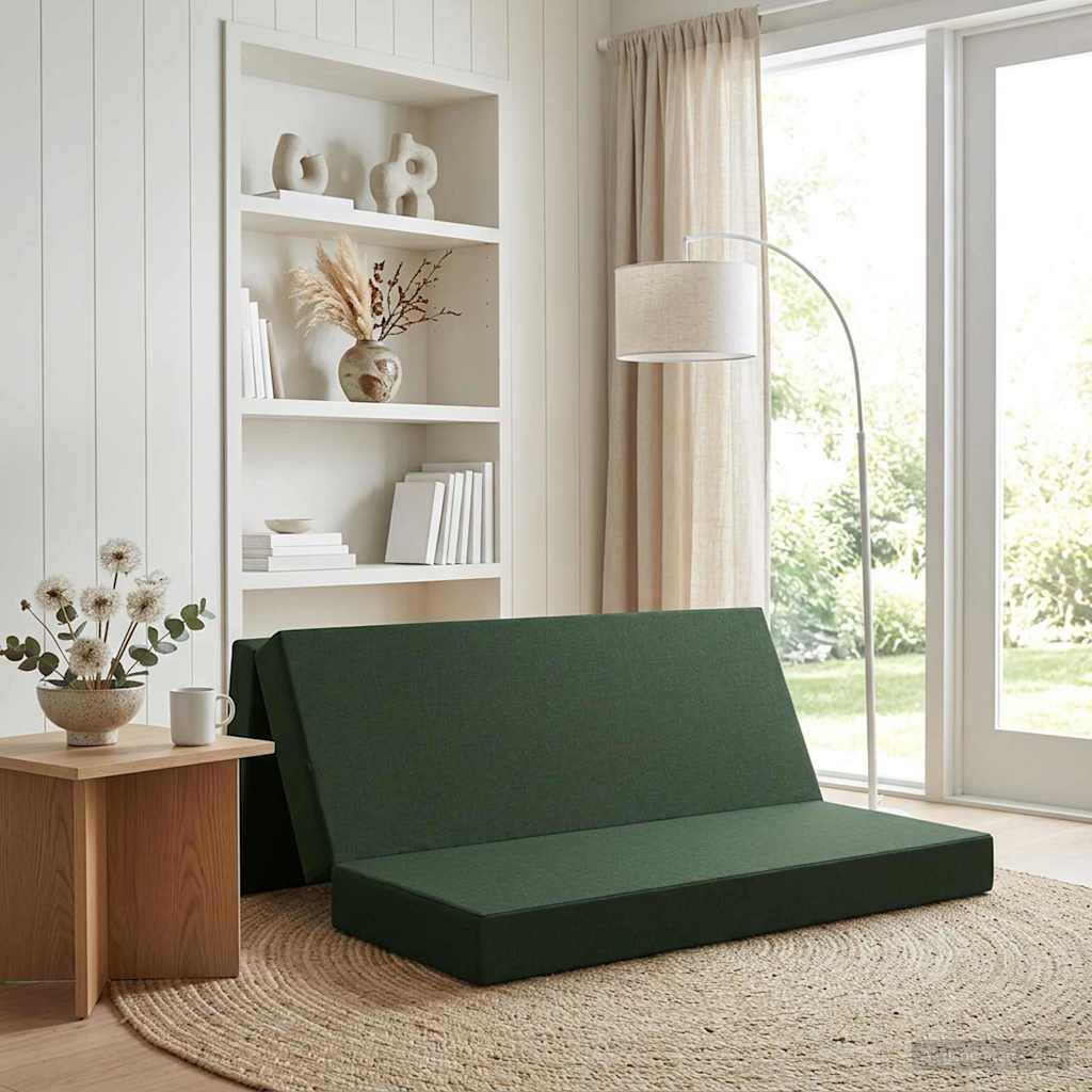 Vouwbare Bankbed 200 x 67 x 45 cm Donkergroen is nu te koop bij PeponiXL, paradijselijk wonen!