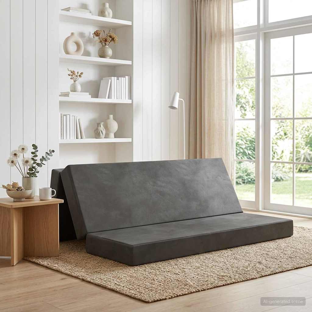 Vouwbare Bankbed 180 x 67 x 45 cm Donkergrijs is nu te koop bij PeponiXL, paradijselijk wonen!