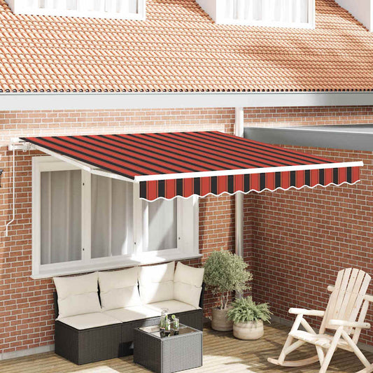 Inklapbaar Zonnescherm Oranje en Bruin 350 x 250 cm is nu te koop bij PeponiXL, paradijselijk wonen!