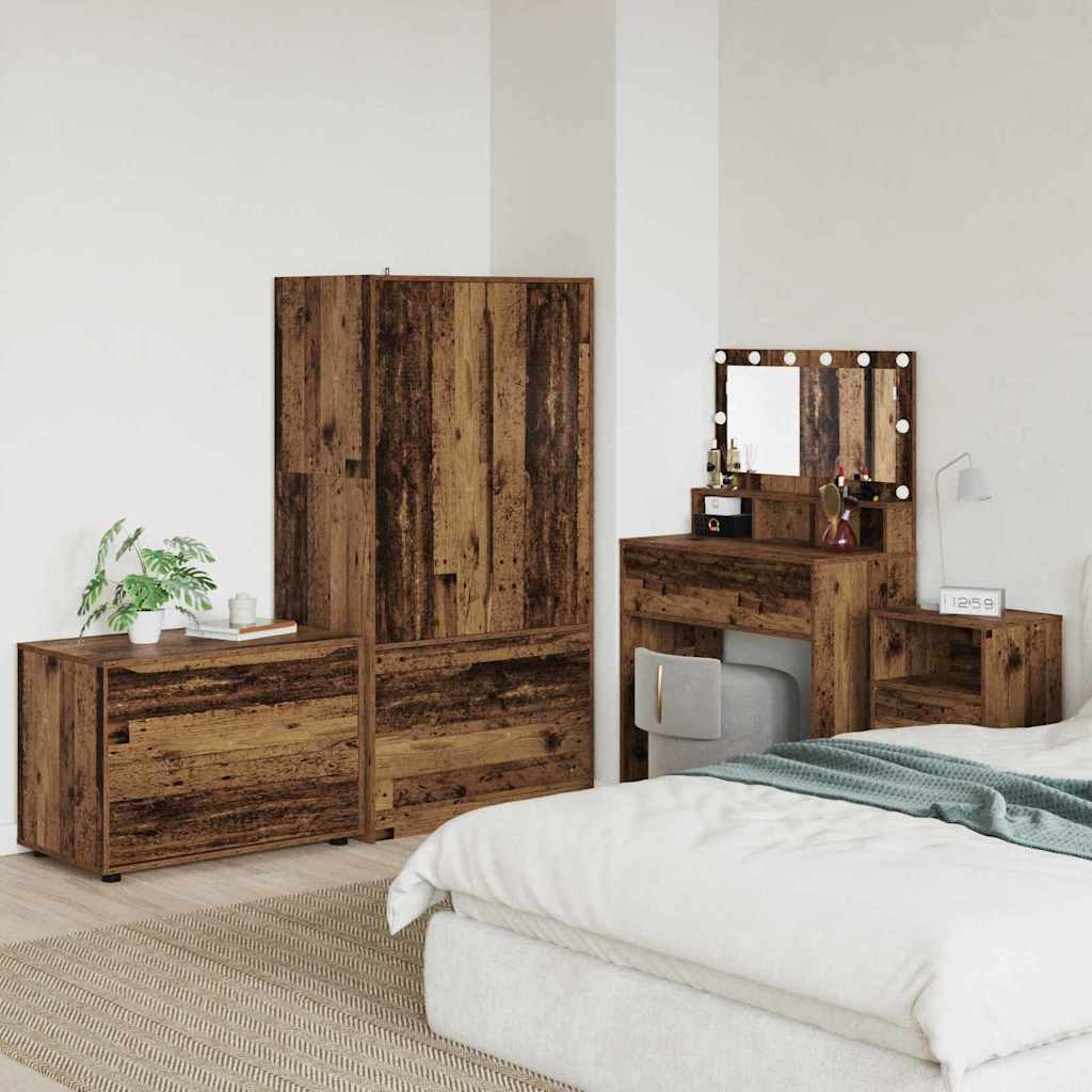 Opbergkast Oud Hout 80 x 48 x 57 cm Bewerkt hout is nu te koop bij PeponiXL, paradijselijk wonen!