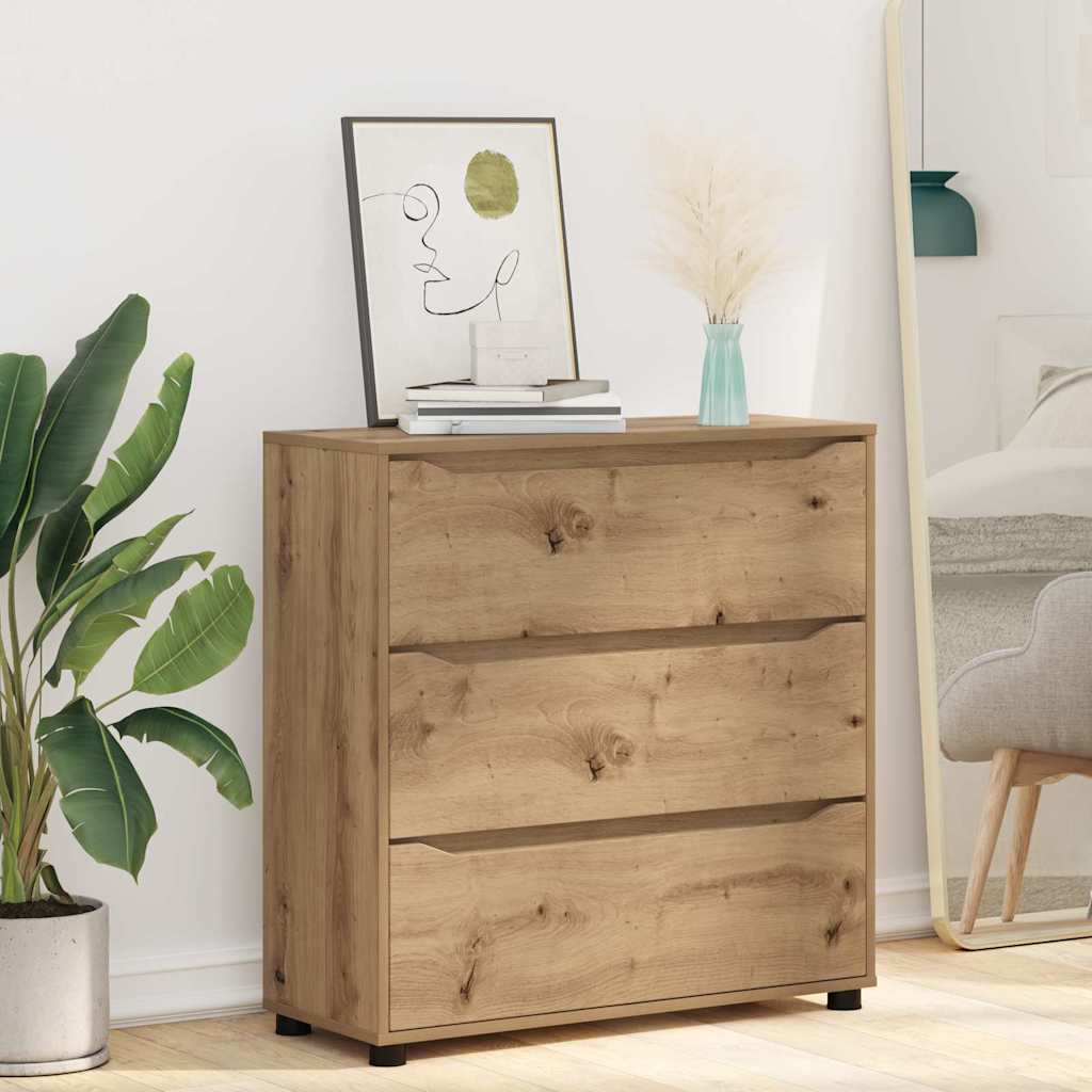 Opbergkast Artisan Eiken 80 x 31 x 81 cm Bewerkt hout is nu te koop bij PeponiXL, paradijselijk wonen!