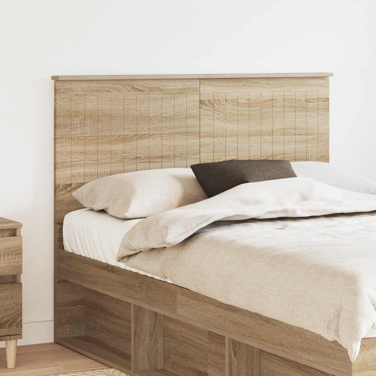 Hoofdbord met hoofdeinde Sonoma Eiken 135 cm Bewerkt hout is nu te koop bij PeponiXL, paradijselijk wonen!