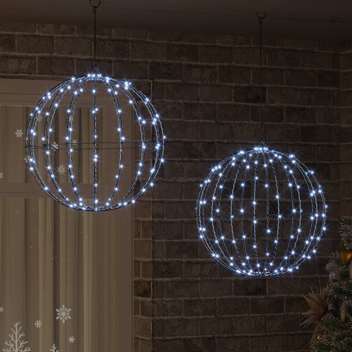 Bal 2 st Koudwit 50 x 50 x 52 cm Metaal 320 LED's is nu te koop bij PeponiXL, paradijselijk wonen!