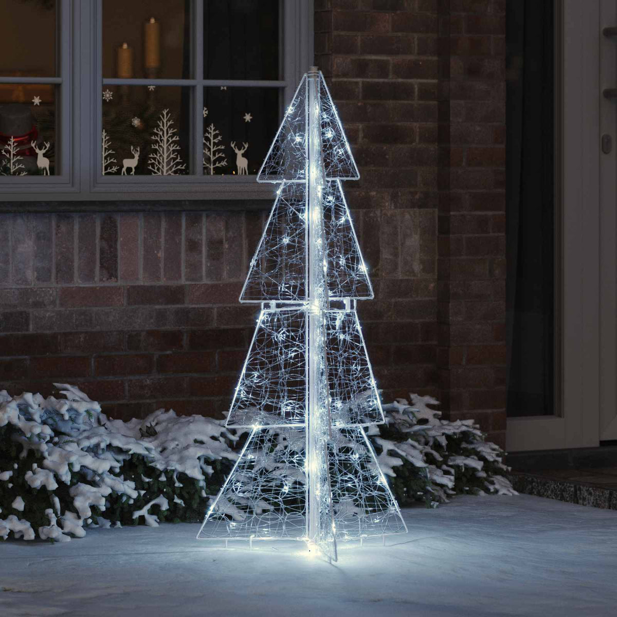 Kerstboom met 100 LED Koud Wit 120 cm Acryl is nu te koop bij PeponiXL, paradijselijk wonen!