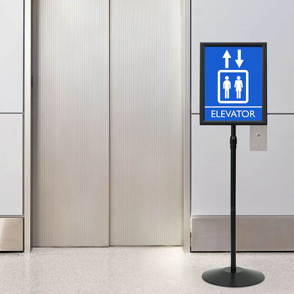 Pedestal Posterstand Zilver a3 PVC en staal is nu te koop bij PeponiXL, paradijselijk wonen!