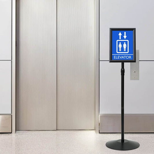Pedestal Posterstand Zilver a4 PVC en staal is nu te koop bij PeponiXL, paradijselijk wonen!