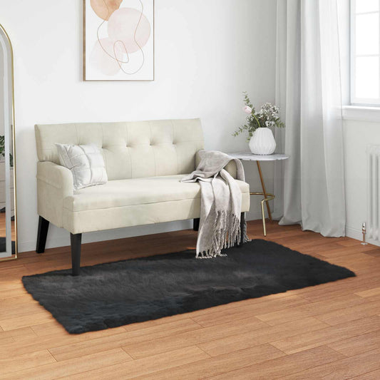 Tapijt van imitatie TAFALLA Zwart 60 x 110 cm Polyester is nu te koop bij PeponiXL, paradijselijk wonen!