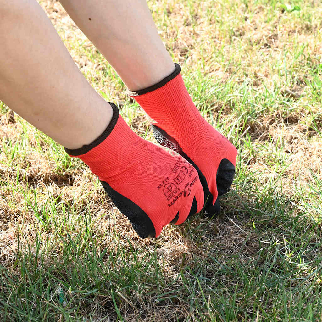 Werkhandschoenen 12 pcs Rood en Zwart 9 / l Latexcoating is nu te koop bij PeponiXL, paradijselijk wonen!