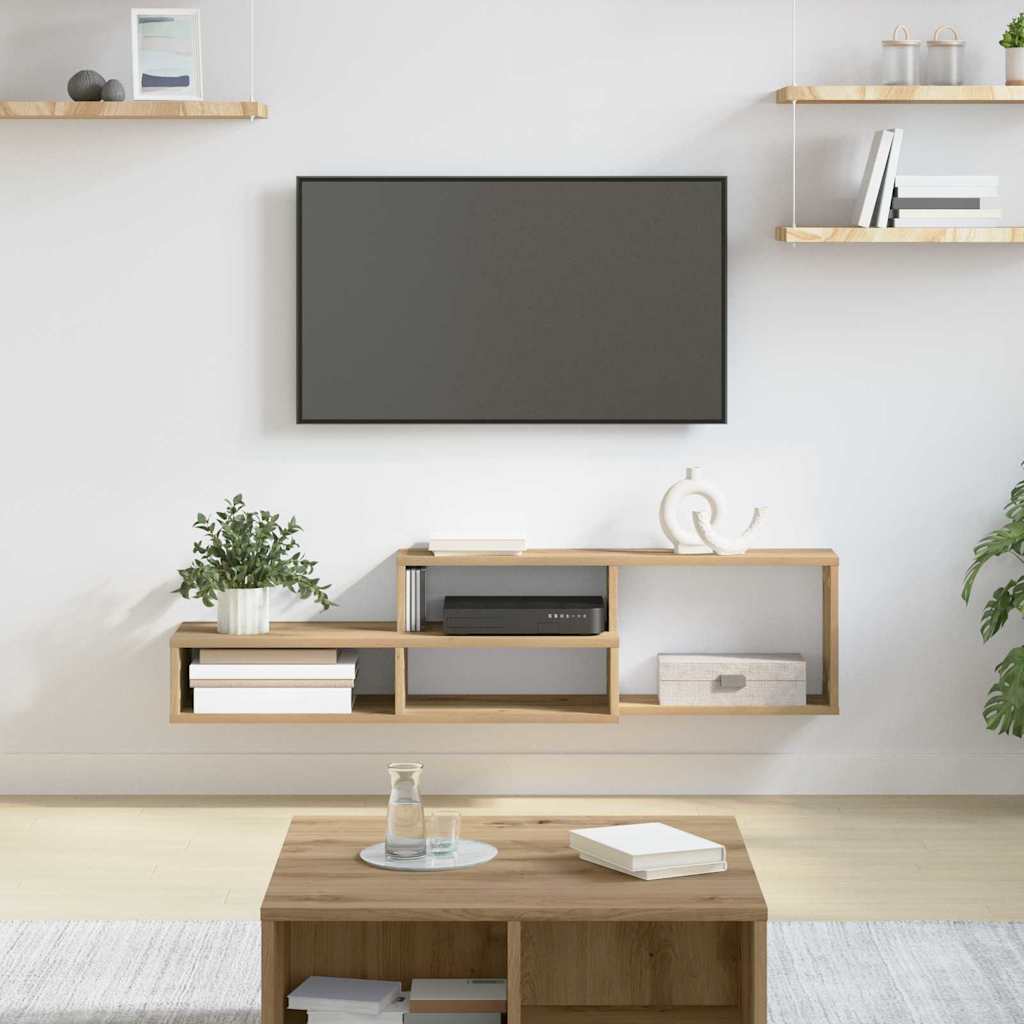 TV-stand 120x25x28,5cm Bewerkt hout is nu te koop bij PeponiXL, paradijselijk wonen!