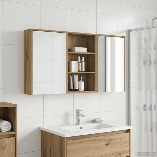 Badkamerkastenset 3 st 126 x 16 x 62.5 cm Bewerkt hout is nu te koop bij PeponiXL, paradijselijk wonen!
