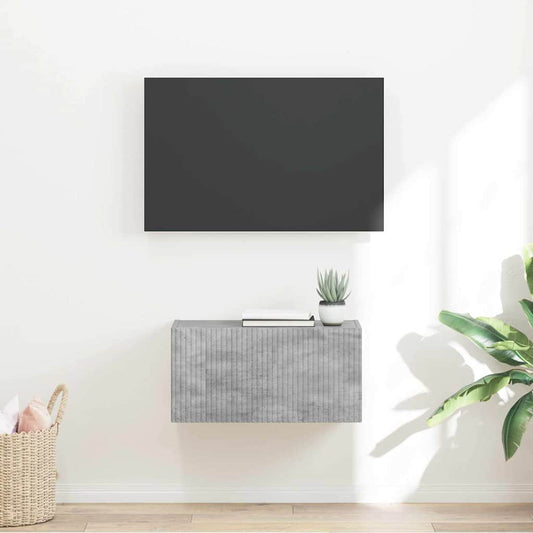 TV Wandkast Wandgemonteerd Beton 60 x 31 x 29,5 cm Bewerkt hout is nu te koop bij PeponiXL, paradijselijk wonen!