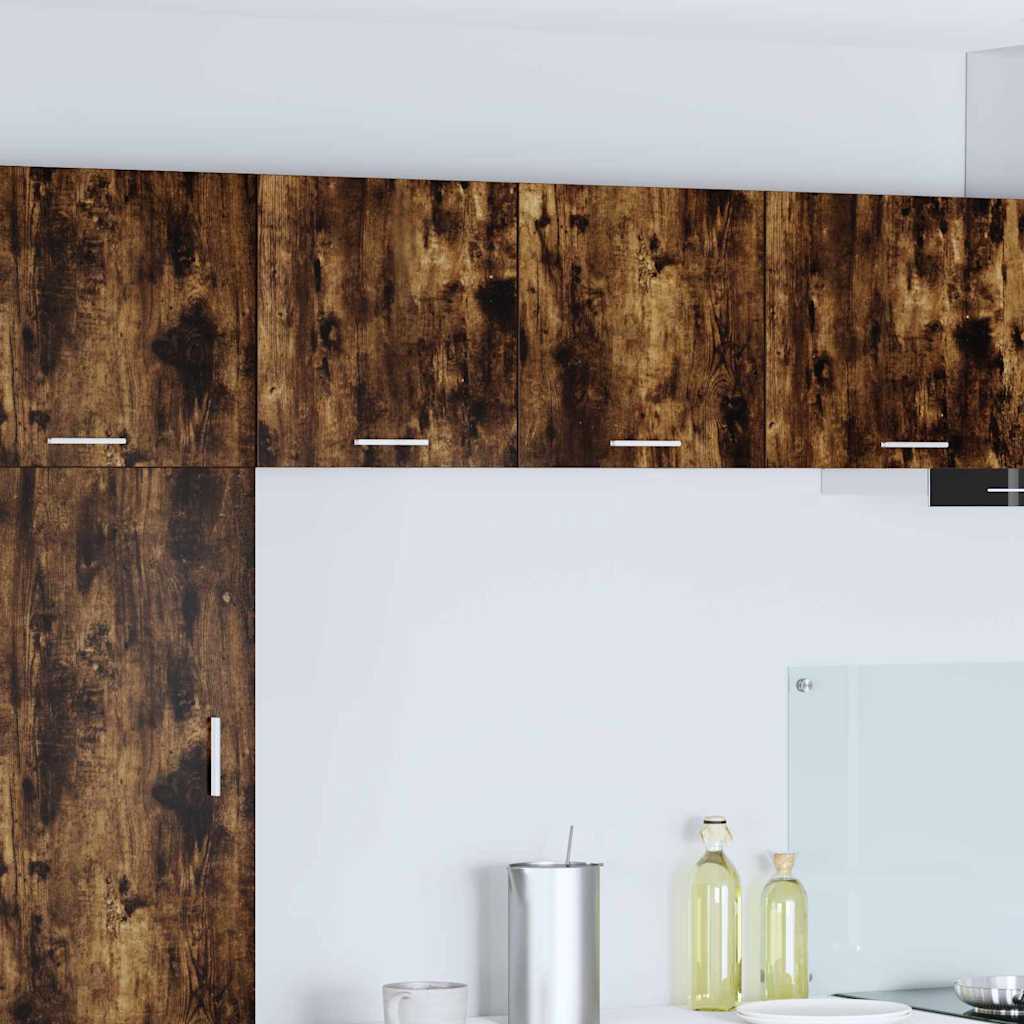 Hangkast 2 pcs Gerookte Eik en Wit 40 x 31 x 40 cm Bewerkt hout is nu te koop bij PeponiXL, paradijselijk wonen!