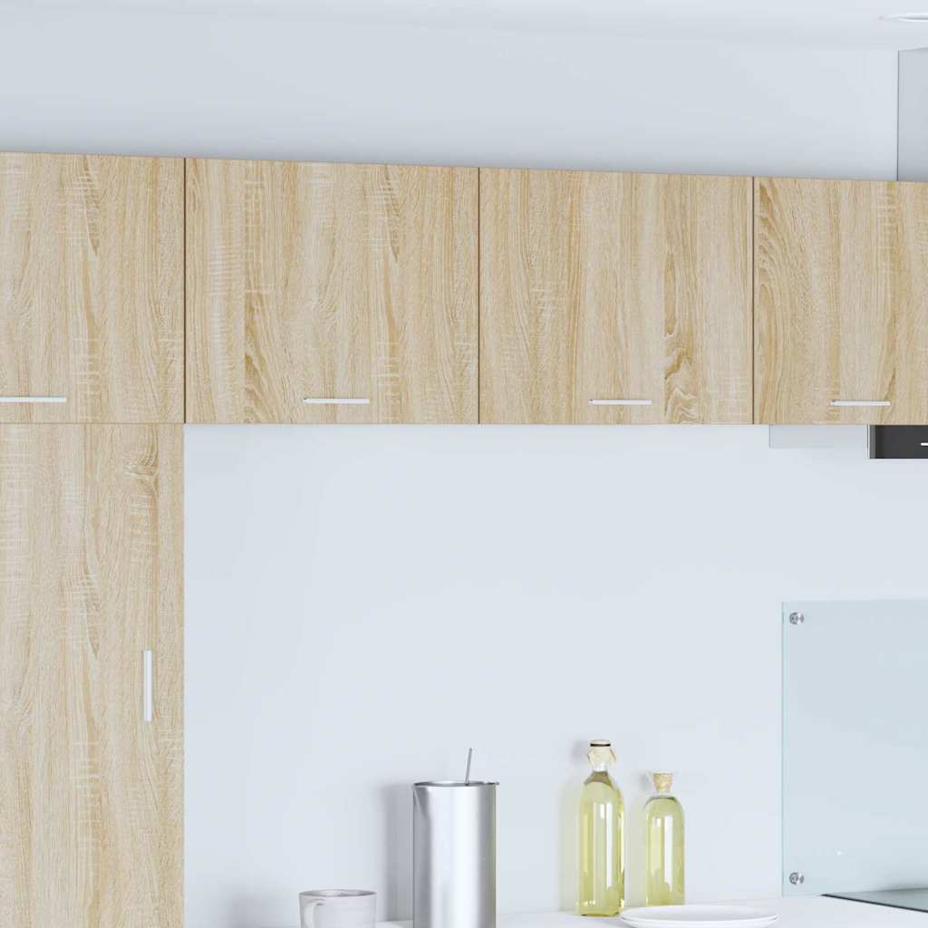 Hangkast 2 pcs Sonoma Eik en Wit 50 x 31 x 40 cm Bewerkt hout is nu te koop bij PeponiXL, paradijselijk wonen!
