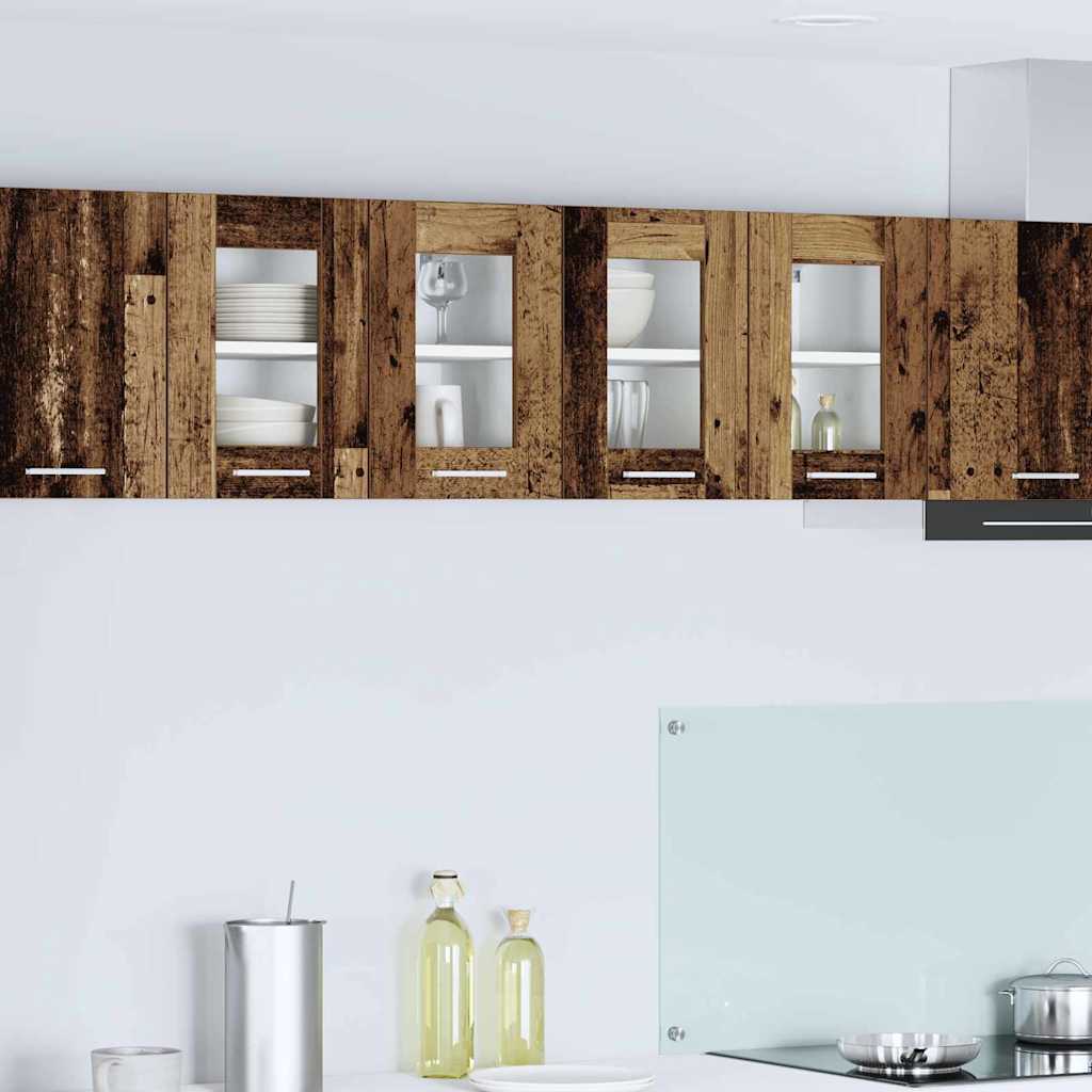 Hangkast met opslag Oudhout 60 x 31 x 40 cm Bewerkt hout is nu te koop bij PeponiXL, paradijselijk wonen!