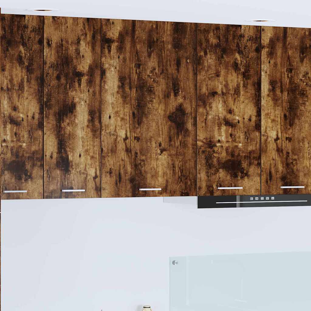 Hangkast Gerookte Eik en Wit 50 x 31 x 80 cm Bewerkt hout is nu te koop bij PeponiXL, paradijselijk wonen!
