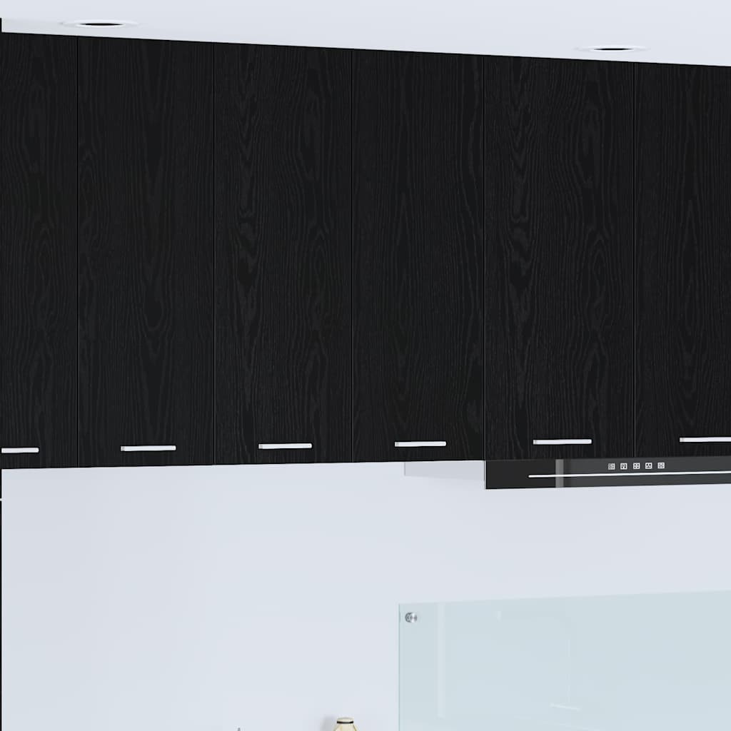 Hangkast met opslag Zwart Eiken 60 x 31 x 80 cm Bewerkt hout is nu te koop bij PeponiXL, paradijselijk wonen!