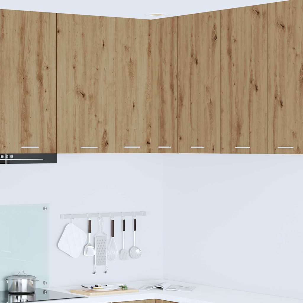 Hangkast Ambachtelijke Eik en Wit 57 x 57 x 80 cm Bewerkt hout is nu te koop bij PeponiXL, paradijselijk wonen!