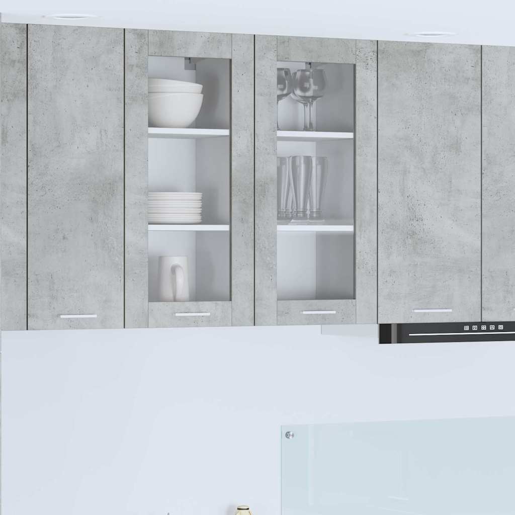 Hangkast 2 pcs Beton Grijs 40 x 31 x 80 cm Bewerkt hout is nu te koop bij PeponiXL, paradijselijk wonen!