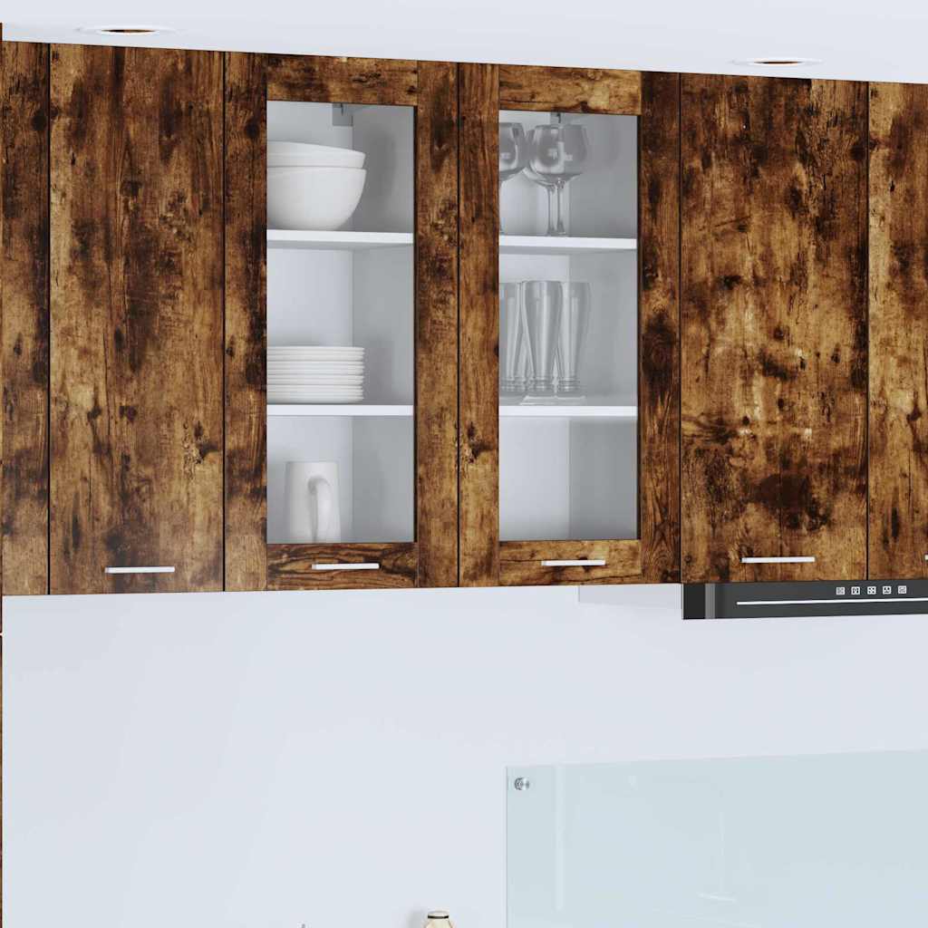 Hangkast met opslag Gerookt eiken 40 x 31 x 80 cm Bewerkt hout is nu te koop bij PeponiXL, paradijselijk wonen!