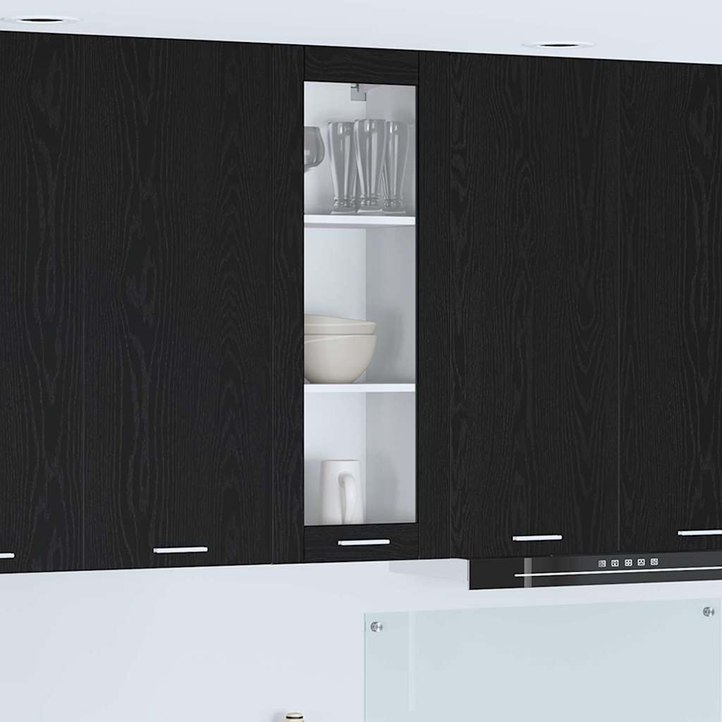 Hangkast met opslag Zwart Eiken 40 x 31 x 100 cm Bewerkt hout is nu te koop bij PeponiXL, paradijselijk wonen!