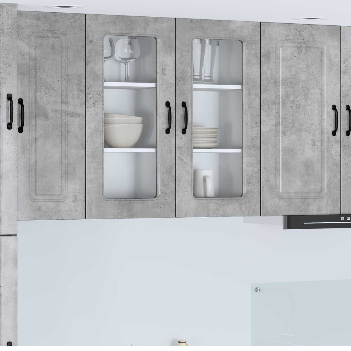 Vaatwasserpaneel Kalmar 2 pcs Beton Grijs 40 x 31 x 80 cm is nu te koop bij PeponiXL, paradijselijk wonen!