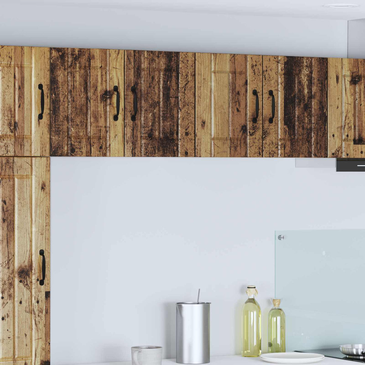 Keukenwandkasten Lucca 2 pcs Oud hout 60 x 31 x 40 cm is nu te koop bij PeponiXL, paradijselijk wonen!