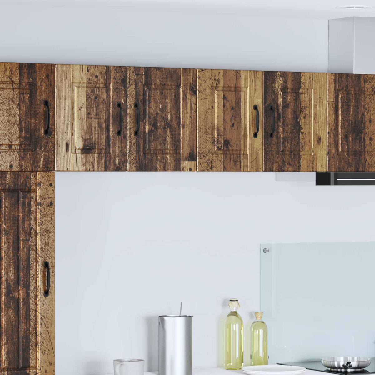 Vaatwasserpaneel 2 pcs Oudhout 60 x 31 x 40 cm Bewerkt hout is nu te koop bij PeponiXL, paradijselijk wonen!