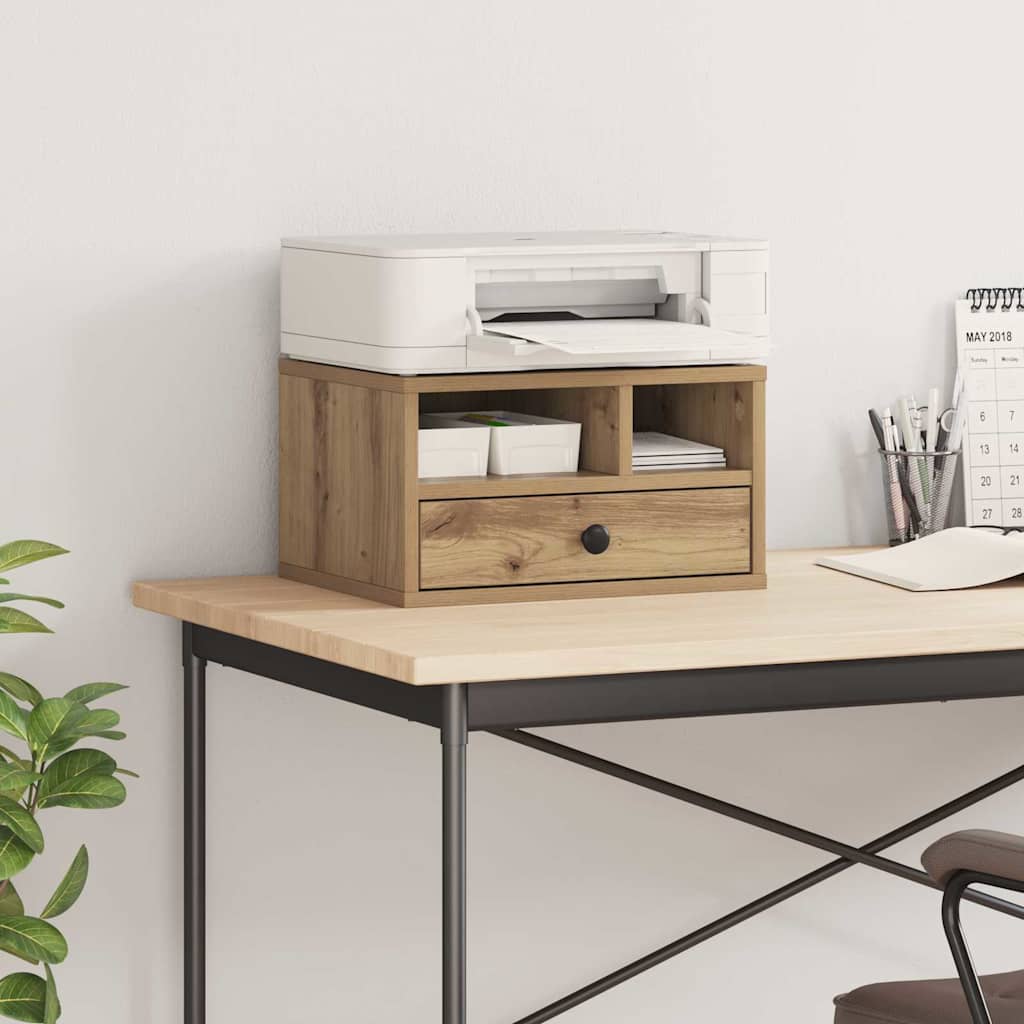 Printerstand Artisan Eiken 40 x 32 x 24 cm Bewerkt hout is nu te koop bij PeponiXL, paradijselijk wonen!