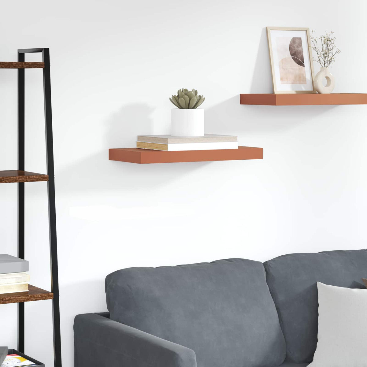 Wandplank Wandgemonteerd Rood 60 x 23 x 4 cm Bewerkt hout is nu te koop bij PeponiXL, paradijselijk wonen!