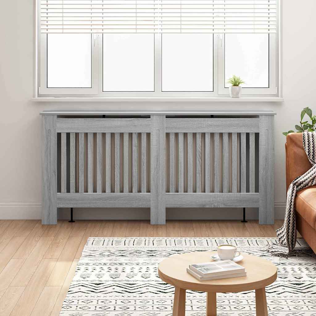 Radiatorafdekking Grijs Sonoma 172 x 19 x 81,5 cm Bewerkt hout is nu te koop bij PeponiXL, paradijselijk wonen!