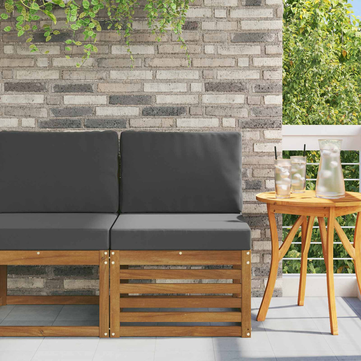 Buiten Midden Sofa Massief Acaciahout Naturel is nu te koop bij PeponiXL, paradijselijk wonen!
