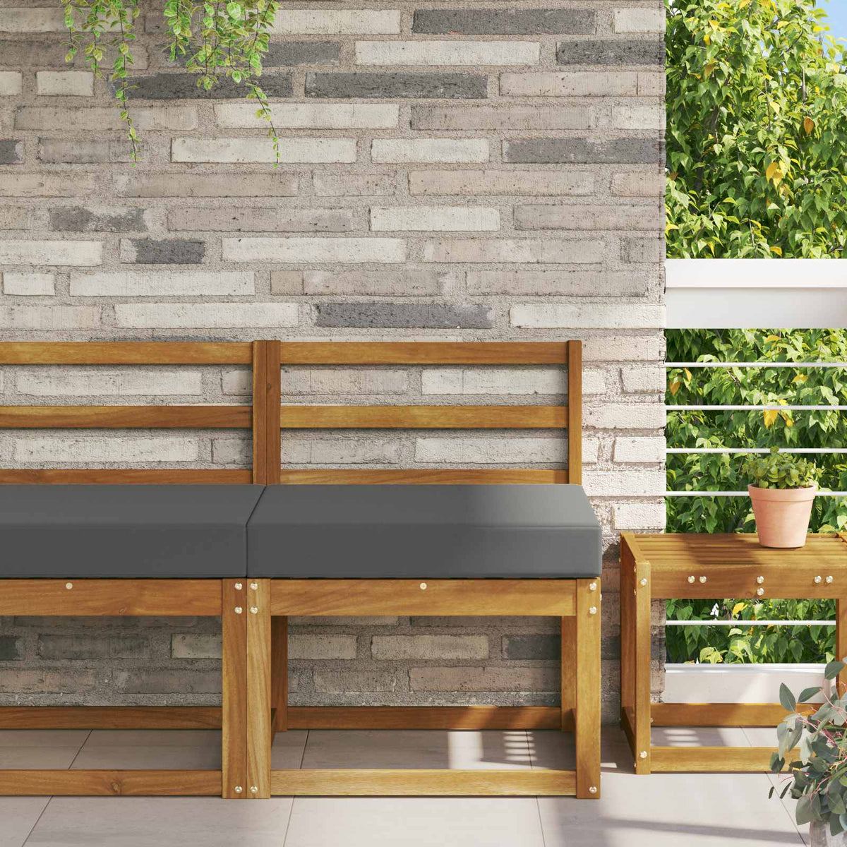 Buiten bankkussen Polyester Antraciet 60 x 60 cm is nu te koop bij PeponiXL, paradijselijk wonen!