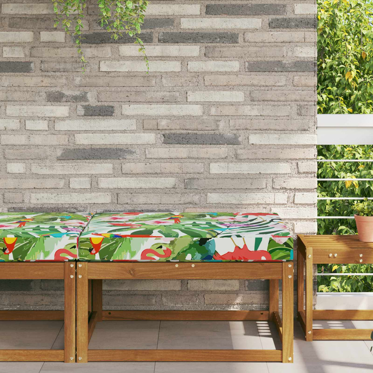Buiten bankkussen kleurrijk 80 x 80 x 8 cm Polyester is nu te koop bij PeponiXL, paradijselijk wonen!