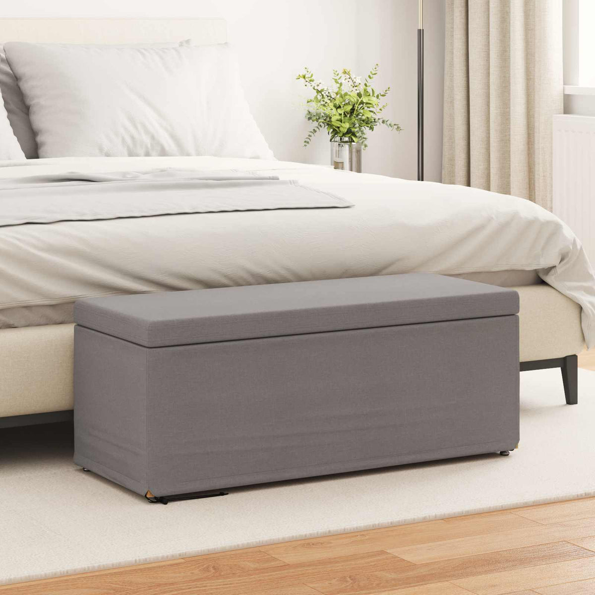 Kruk Taupe 101 x 41 x 40 cm Stof en Geëngineerd Hout is nu te koop bij PeponiXL, paradijselijk wonen!