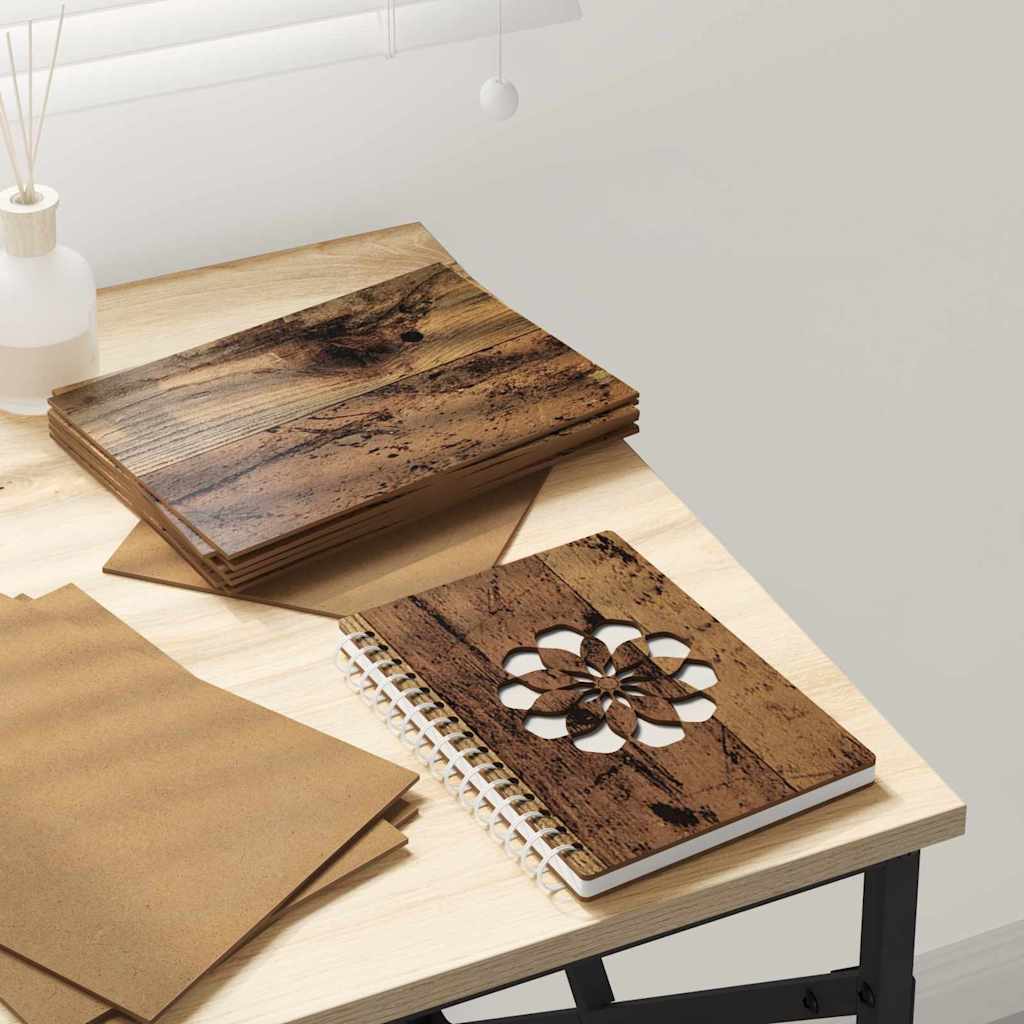 Decorpanelen 50 pcs Oudhout 15 x 21 x 0.27 cm Bewerkt hout is nu te koop bij PeponiXL, paradijselijk wonen!