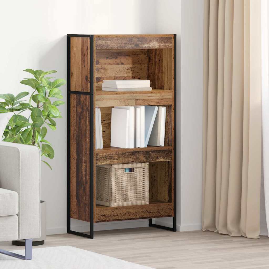 Boekenkast Oud Hout 60 x 30 x 121 cm Bewerkt hout is nu te koop bij PeponiXL, paradijselijk wonen!