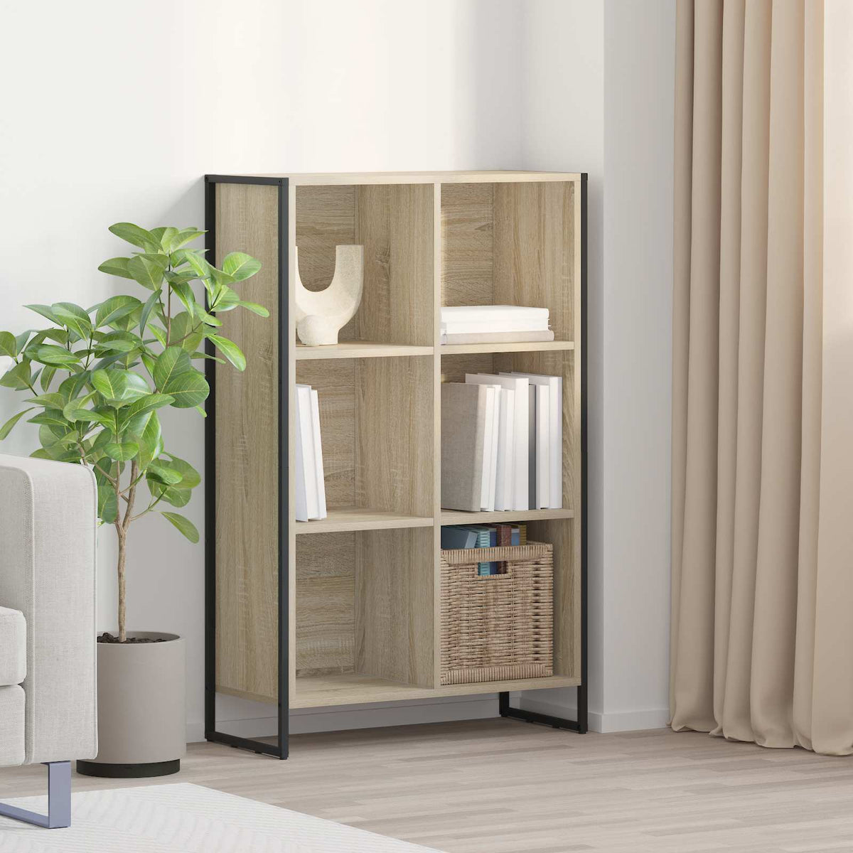 Boekenkast Sonoma 99,5 x 30 x 108,5 cm Bewerkt hout is nu te koop bij PeponiXL, paradijselijk wonen!
