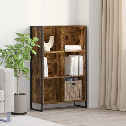 Boekenkast Rook Eik 99,5 x 30 x 108,5 cm Bewerkt hout is nu te koop bij PeponiXL, paradijselijk wonen!