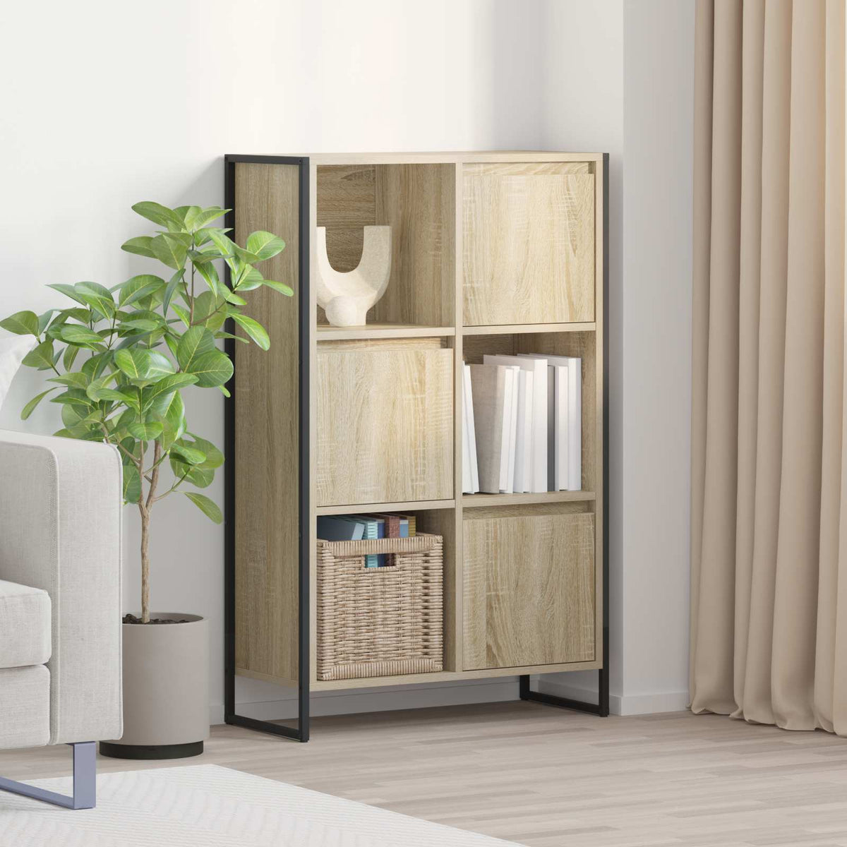 Boekenkast Sonoma 68 x 30 x 108.5 cm Bewerkt hout is nu te koop bij PeponiXL, paradijselijk wonen!