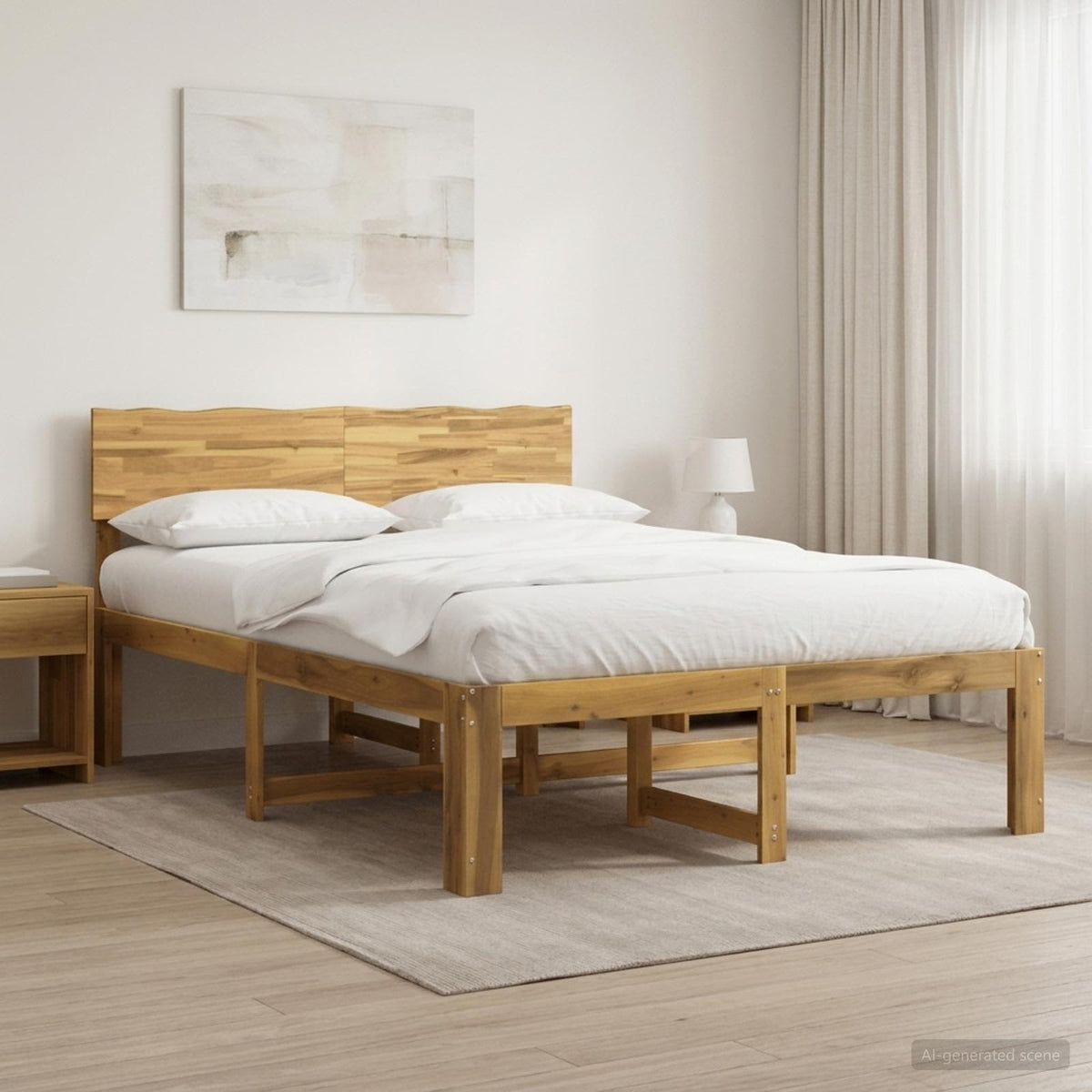 vidaXL Tweepersoonsbed met hoofdeinde ROSTOCK Wit 160 x 200 cm
