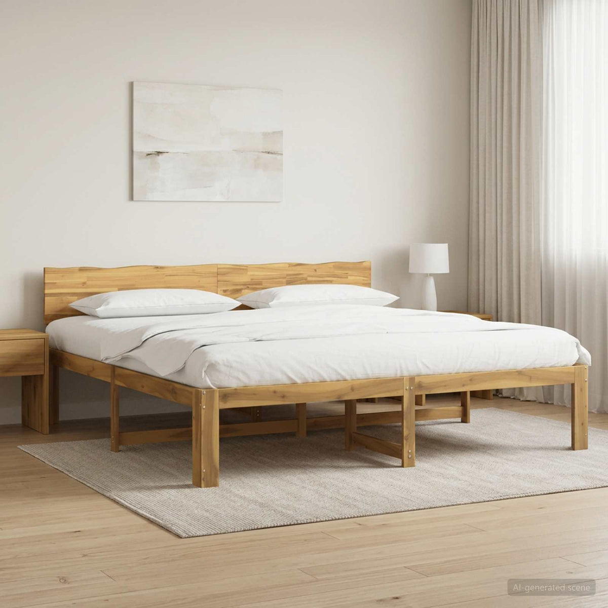vidaXL Tweepersoonsbed met hoofdeinde ROSTOCK Wit 180 x 200 cm