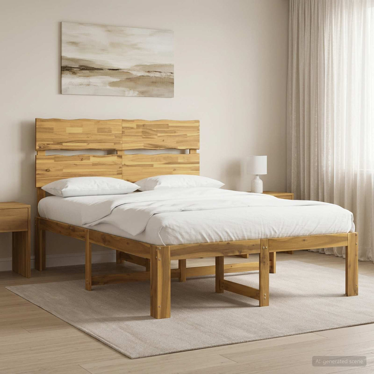 vidaXL Tweepersoonsbed met hoofdeinde ROSTOCK Wit 120 x 190 cm
