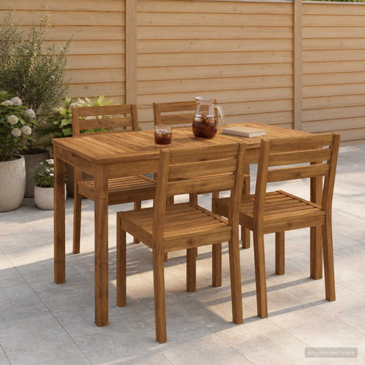 Tuindiner tafel Naturel 108,5 x 55 x 75 cm Massief Acaciahout is nu te koop bij PeponiXL, paradijselijk wonen!