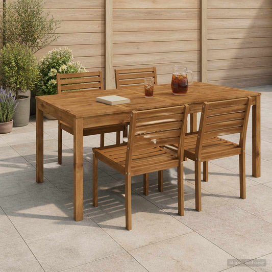 Tuindiner tafel Naturel 180 x 88,5 x 75 cm Massief Acaciahout is nu te koop bij PeponiXL, paradijselijk wonen!
