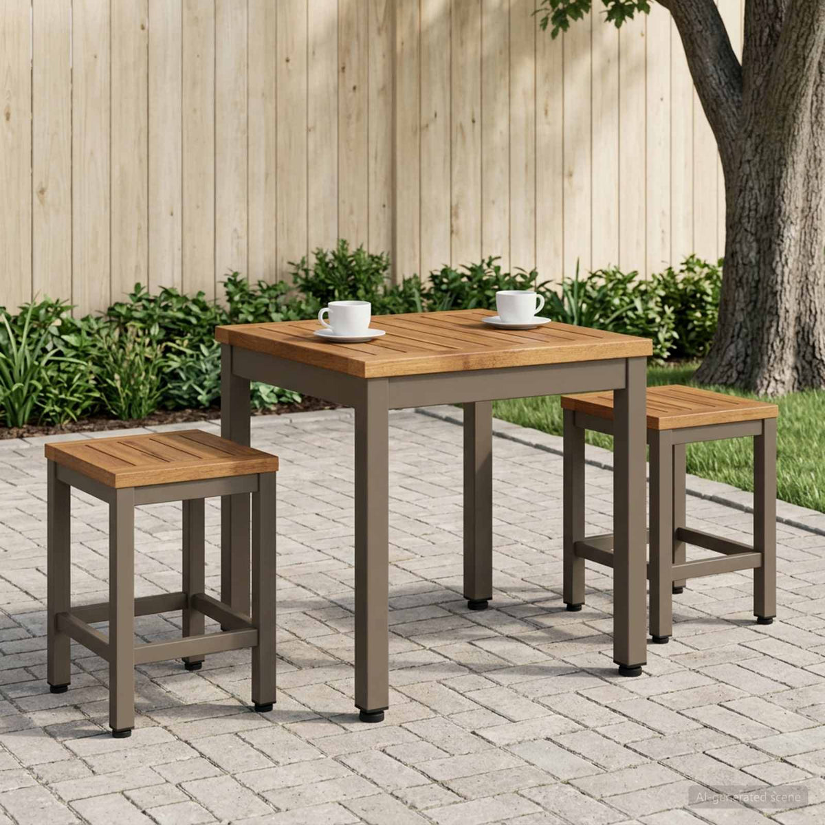 Salontafel Natuurlijk en Koffie 40 x 40,5 x 36 cm is nu te koop bij PeponiXL, paradijselijk wonen!
