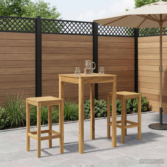 Tuinbar Tafel Wit 60 x 60,5 x 105 cm Massief Acaciahout is nu te koop bij PeponiXL, paradijselijk wonen!