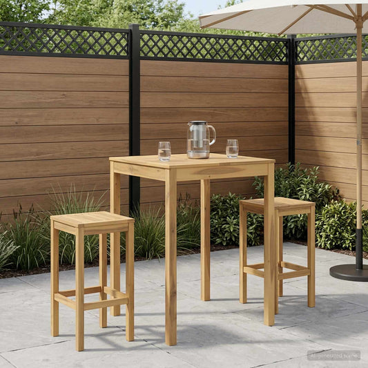 Tuinbar Tafel Wit 80 x 80,5 x 105 cm Massief Acaciahout is nu te koop bij PeponiXL, paradijselijk wonen!