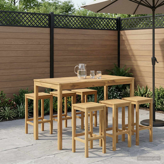 Tuinbar Tafel Wit 141 x 80,5 x 105 cm Massief Acaciahout is nu te koop bij PeponiXL, paradijselijk wonen!