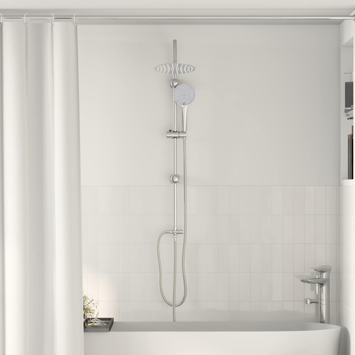Douche systeem Zilver 47 x 20 x 95 cm Roestvrij staal is nu te koop bij PeponiXL, paradijselijk wonen!