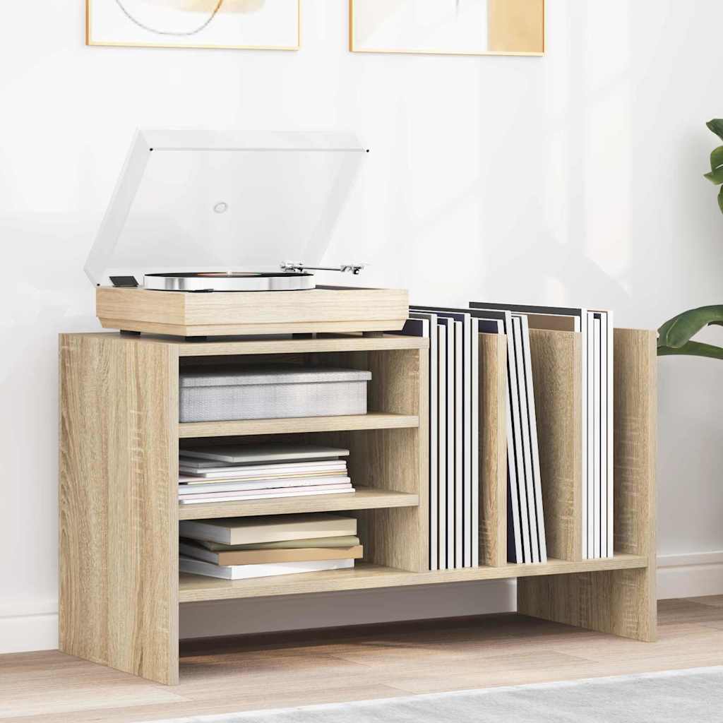 Platenkast Sonoma Eiken 78.5 x 35 x 45 cm Bewerkt hout is nu te koop bij PeponiXL, paradijselijk wonen!